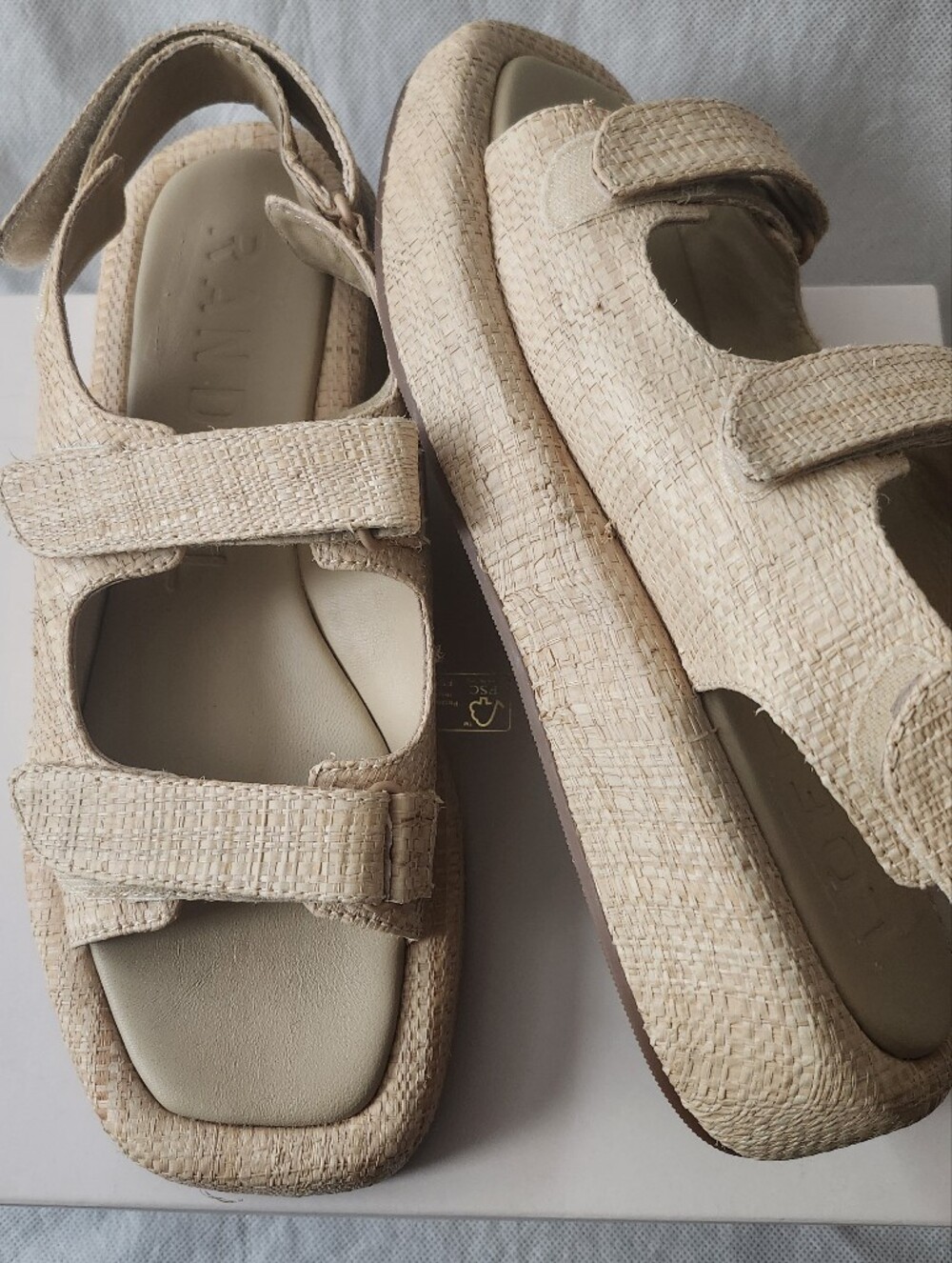 Loeffler Randall Women's Blaise Woven Slingback Sandals In Natural Size 11